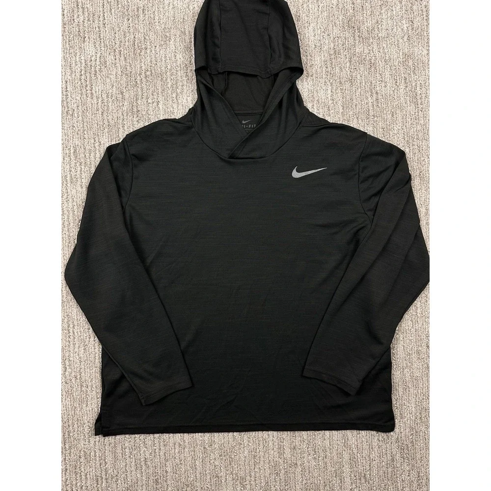 Nike Breathe Men's Superset Training Hoodie Top BV2875-101 Black Size XL
